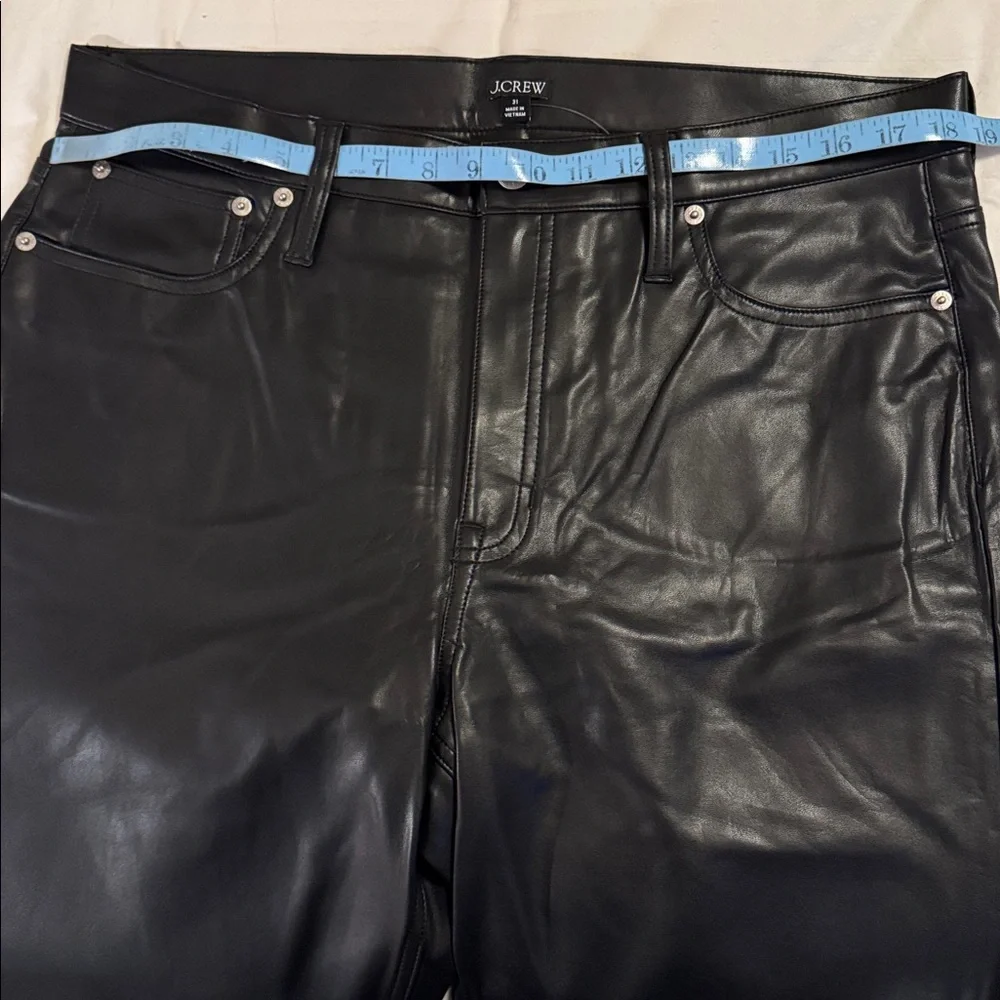 J.Crew Slim wide-leg pant in faux leather BU138